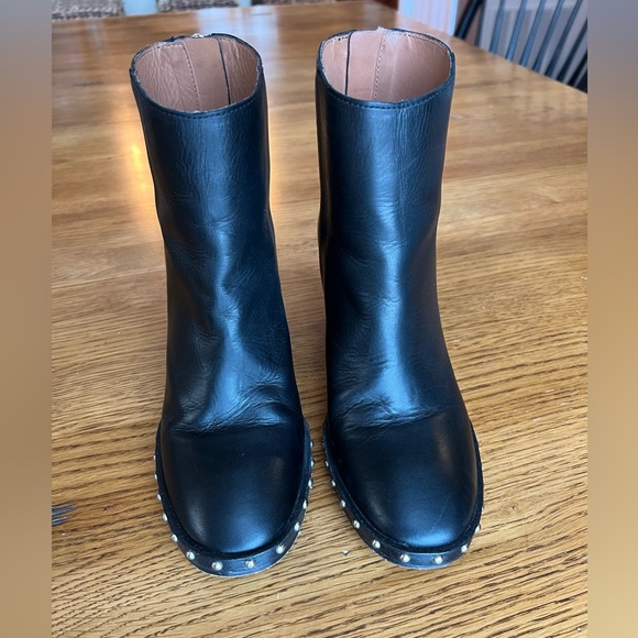 ⭐️ All Saints Inez Black Leather Studded Booties Size EU 37 / US 6.5 - Picture 8 of 15